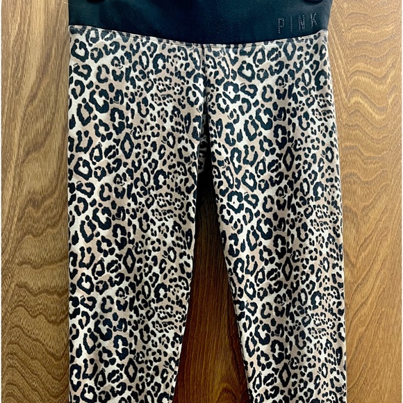 VS PINK bling tank top & leopard leggings - Picture 2 of 4